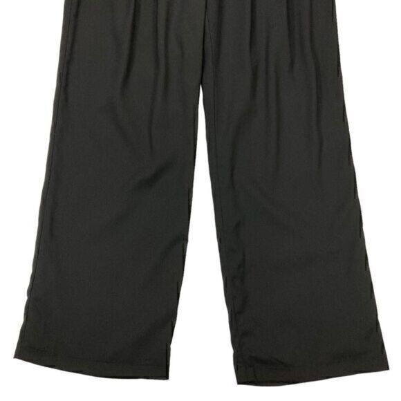 Lulus Pants Women XS Black Chic Pleated High-Waisted Wide-Leg Flare Trousers New - Picture 5 of 14